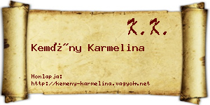 Kemény Karmelina névjegykártya